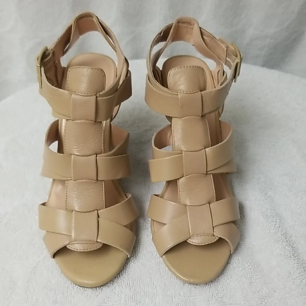Genuine Leather Wedge Sandals